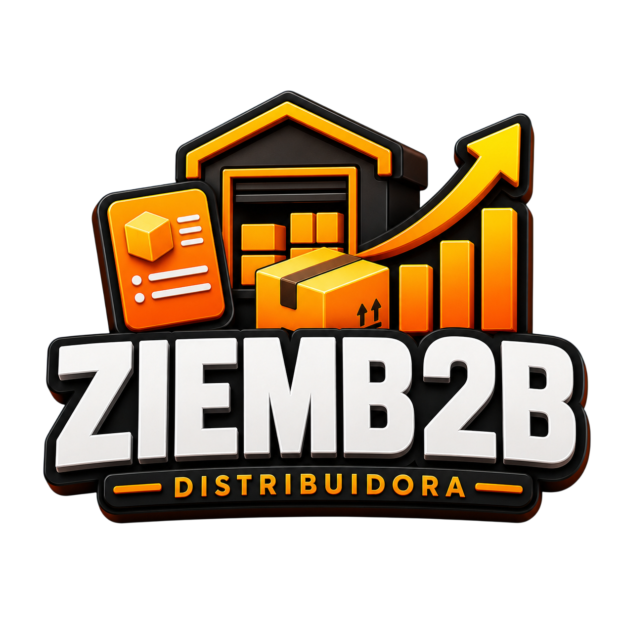 Logo 3D da ZIEMB2B Distribuidora